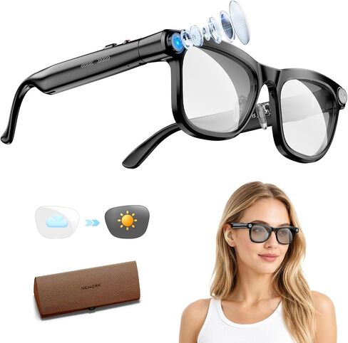 Insight AI Smart Glasses, 8MP Wide Camera, 4K Photos & 1080P Video in Saudi Arabia
