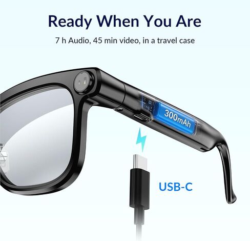 Insight AI Smart Glasses, 8MP Wide Camera, 4K Photos & 1080P Video in Saudi Arabia