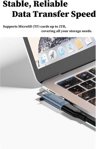 محول USB-C OTG مع قارئ بطاقة MicroSD، سبائك الألومنيوم، عبوة واحدة in Kuwait