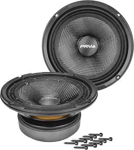 PRV AUDIO من ألياف الكربون 6.5 بوصة مكبر صوت متوسط ​​المدى 400 واط 4 أوم زوج 6MR400CF-4 مكبر صوت للسيارة مقاوم للماء للقارب UTV 4 عجلات دراجة نارية وألواح أبواب (2 مكبرات صوت) in Kuwait