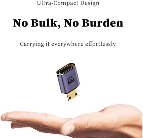 Mini Male HDMI to HDMI Female Adapter,UHD&HDR Output,Aluminum Shell in Kuwait