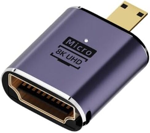 Micro HDMI Male to HDMI Female Adapter,UHD Output,Aluminum Shell in Kuwait