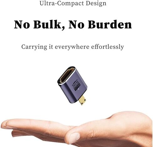 Micro HDMI Male to HDMI Female Adapter,UHD Output,Aluminum Shell in Kuwait