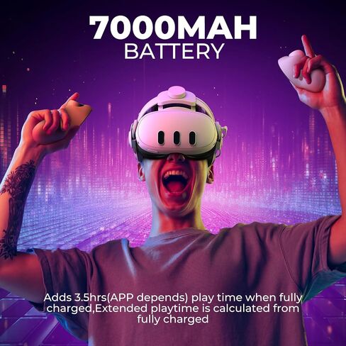 DESTEK QH4 7000mAh Battery Head Strap for Meta Quest 3/3S in Kuwait