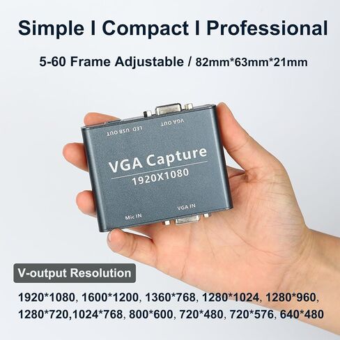 VGA to USB 3.0 Capture Card 1080P with VGA Loop Out UVC UAC Free Driver in Saudi Arabia