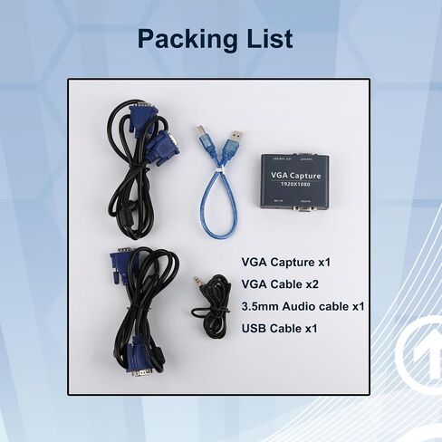 VGA to USB 3.0 Capture Card 1080P with VGA Loop Out UVC UAC Free Driver in Saudi Arabia