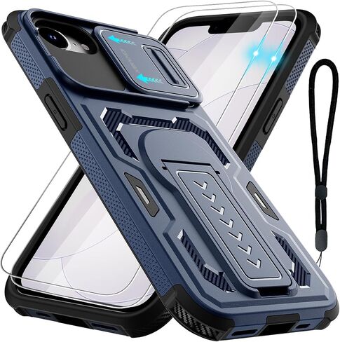 for iPhone 17e Case/iPhone 16e Case with 2*Screen Protector, Blue in Saudi Arabia