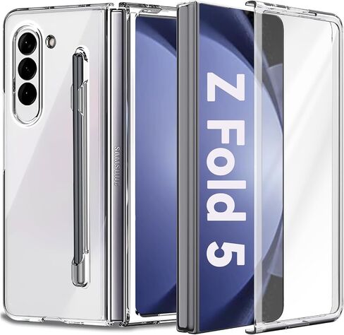 for Samsung Galaxy Z Fold 8 Ultra Clear Case with Screen Protector and Pen Holder,Ultra Thin Anti-Yellowing Shockproof Scratch Resistant Bumper Cover for Galaxy Z Fold 8 Ultra,Transparent in Saudi Arabia