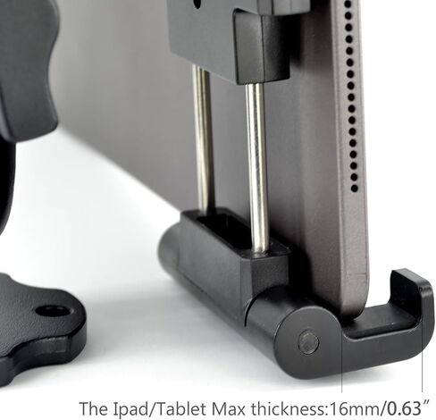 VAUBORTTI Aluminum Arm Heavy Duty Tablet Mount Drill Base - for 6.5"-12.9" Tablet iPad Pro/Mini, iPad Holder for Truck, Car,Dashboard,Desk,Wall-Swivel with 1 inch/25mm Ball Joint in Kuwait