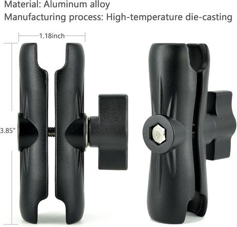 VAUBORTTI Aluminum Arm Heavy Duty Tablet Mount Drill Base - for 6.5"-12.9" Tablet iPad Pro/Mini, iPad Holder for Truck, Car,Dashboard,Desk,Wall-Swivel with 1 inch/25mm Ball Joint in Kuwait