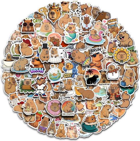 309 Pcs Capybara Vinyl Sticker Pack in Saudi Arabia