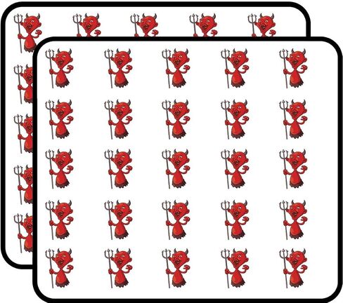 50 PCs Angry Red Evil Creepy Floating Halloween Devil 1" Stickers Decals Laptop Notebook Phone Waterproof Vinyl Trendy in Saudi Arabia