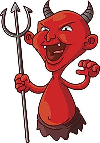 50 PCs Angry Red Evil Creepy Floating Halloween Devil 1" Stickers Decals Laptop Notebook Phone Waterproof Vinyl Trendy in Saudi Arabia