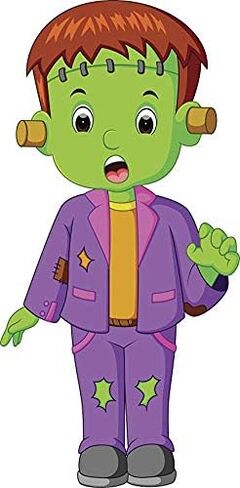 50 PCs Cute Frankenstein Kid Teen - Purple Suit 1" Stickers Decals Laptop Notebook Phone Waterproof Vinyl Trendy in Saudi Arabia