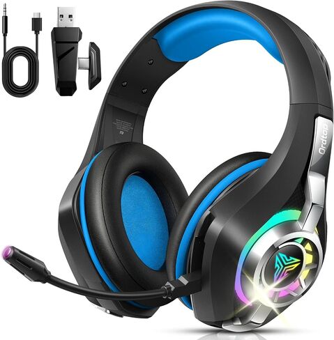 Ordtop 2.4GHz Wireless Gaming Headset for PS5/PS4/Switch, 45H RGB Lights in Saudi Arabia