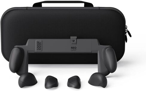 Savage Raven by Skull & Co. NeoGrip Bundle: an Ergonomic Grip Hard Shell with Replaceable Grips [to fit All Hands Sizes] for Nintendo Switch 2 with Maxcarry Carrying Case - Black in Saudi Arabia