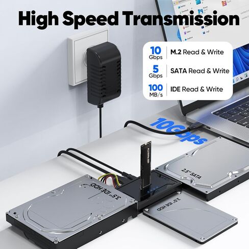 Hard Drive Reader 4-in-1, M.2 SATA IDE to USB Dock Ultra Data Retrieval Kit in Kuwait