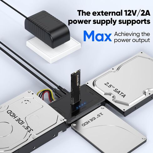 Hard Drive Reader 4-in-1, M.2 SATA IDE to USB Dock Ultra Data Retrieval Kit in Kuwait