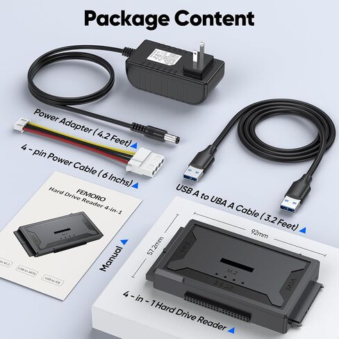 Hard Drive Reader 4-in-1, M.2 SATA IDE to USB Dock Ultra Data Retrieval Kit in Kuwait