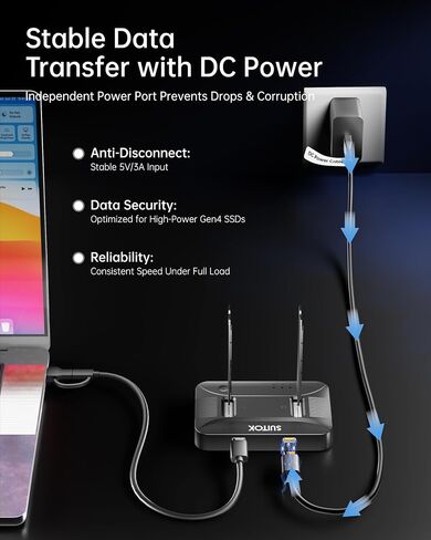 Tool-Free Dual-Bay NVMe M.2 SSD Reader Dock 10Gbps 16TB Expansion in Saudi Arabia