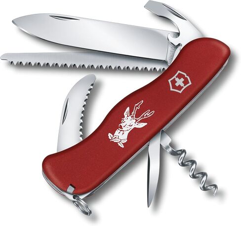 Victorinox Hunter Swiss Army Knife, 12-Function Pocket Knife, Red in Saudi Arabia