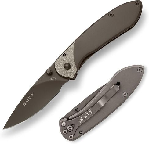 Buck Knives 327 Nobleman Folding EDC Pocket Knife, Titanium, 2.6 oz in Saudi Arabia