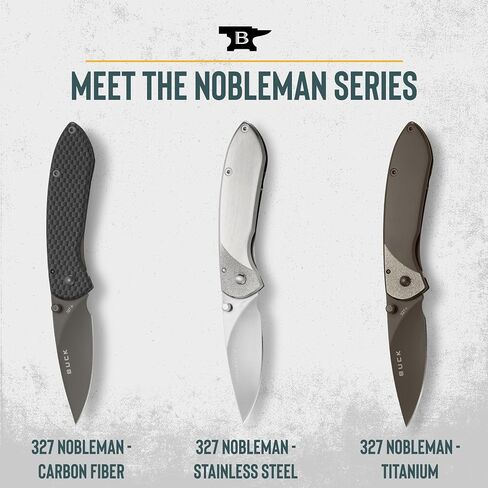Buck Knives 327 Nobleman Folding EDC Pocket Knife, Titanium, 2.6 oz in Saudi Arabia
