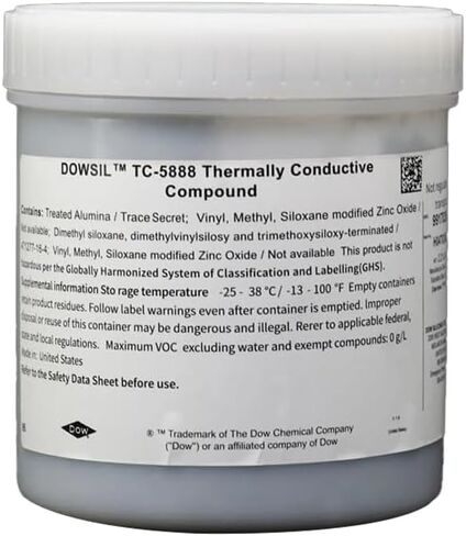 Dow Corning TC-5888 Thermally Conductive Compound 1kg Thermal Paste Silicone Grease Gray for Computer Cooling MPU CPU GPU PCB Assembly Electrical Device Thixotropic Non Curing in Kuwait