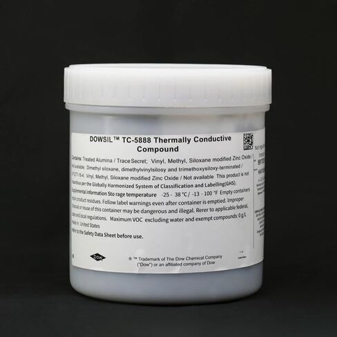 Dow Corning TC-5888 Thermally Conductive Compound 1kg Thermal Paste Silicone Grease Gray for Computer Cooling MPU CPU GPU PCB Assembly Electrical Device Thixotropic Non Curing in Kuwait