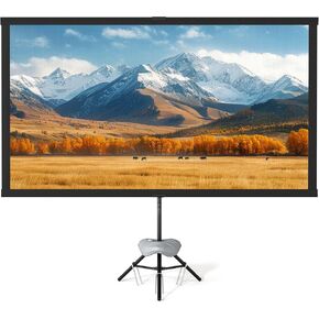 Portable Projector Screen with Tripod Stand, 80in Projection Screen Outdoor for Backyard, Camping, Washable Cloth Projector Screen with Water Weight Bag, Indoor Movie Screen, 16:9 in Saudi Arabia