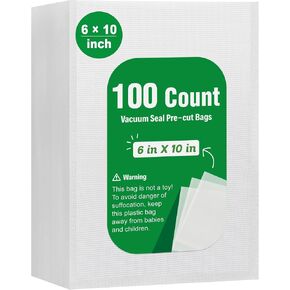 Syntus 200 PCS Vacuum Sealer Bags, Quart Size 8" x 12" Precut Seal Bags in Saudi Arabia