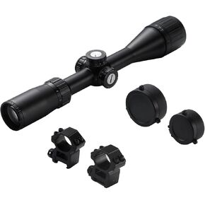 Airgun Springer 3-9x40 AO Rifle Scope, Illuminated SFP Duplex Crosshair Reticle with Central Red Dot, Parallax Adjust, 1 inch Tube Nitrogen Purged with Flip Caps Shock and Water Resistance in Kuwait