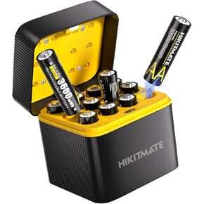 Rechargeable AA Lithium Batteries with Charger 12 Pack,1.5V 3600mWh High Capacity,2000+ Cycles Double A Batteries Ultra-Long Lasting for Blink Camera,Wireless Mouse,Toys in Kuwait