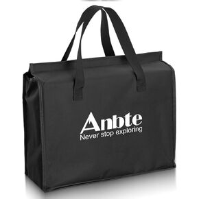 Anbte 2ft Small Folding Table Storage Bag, Waterproof Heavy Duty Portable Carry Bag Dustproof Picnic/Camping Tables Cover, 14.57" L × 3.54" W × 16.54" H (37cm x 9cm x 42cm), Black in Saudi Arabia