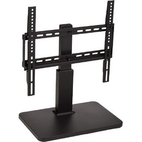 Amazon Basics Swivel Pedestal Table Top TV Mount, Height Adjustable 14-19 Inches, for 32" to 65" TVs up to 55 lbs, Universal TV Stand, VESA 400x400, Black in Kuwait