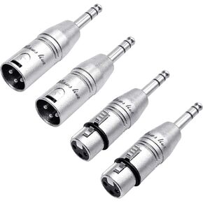SINUS LIVE 4 عبوات من الذهب الحقيقي عيار 24 قيراط XLR أنثى ذكر إلى 1/4 بوصة محول TRS، XLR متوازن إلى ربع بوصة in Kuwait