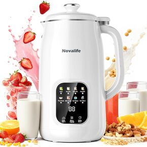 8 in 1 Nut Milk Maker Machine, 40oz Soy Milk Maker Blender, Homemade Soy Milk, Oat Milk, Almond Milk, Juice, Plant Based and Non Dairy Beverages, 12H Delay Start | Keep Warm | Self Cleaning, White in Saudi Arabia