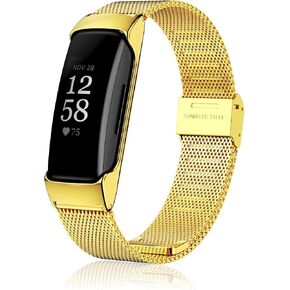 Strap for Fitbit Inspire 2, Stainless Steel Metal Band Replacement Wristbands Waterproof Bracelet Accessories for Inspire 2 Women Men in Saudi Arabia