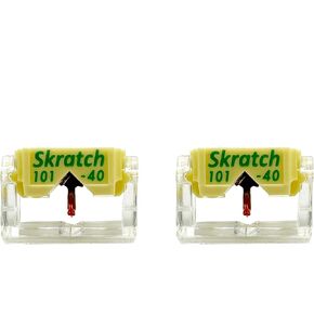 2-pack of JICO SKRATCH 101-40 Replacement Styli Compatible with Shure M44-7, JICO J44A 7 & JICO IMPACT in Kuwait