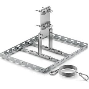 Non-Penetrating Roof Mount,Mast Clamp Upto1.25 to 2.4" Masts for Pole Mounting on Bungalow to Set up Satellite Dishes,Internet Antennas,Weather Stations (Bungalow Pole Mount with 20×16" Base) in Saudi Arabia