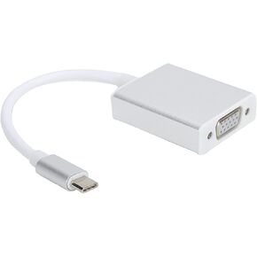 Precise TypeC to VGA Adapter Silver Durable Compact Male to in Saudi Arabia