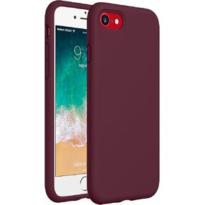 CellEver Heavy-Duty Silicone Case for iPhone SE 2022 (3rd Gen)/iPhone SE 2020 (2nd Gen)/iPhone 8/7 - Military Drop Protection, Elevated Screen & Camera Protection, Scratch-Free Interior, Wine in Saudi Arabia