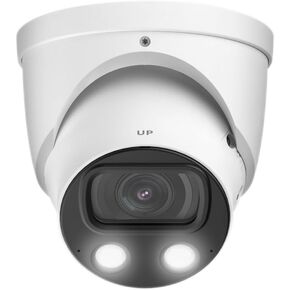 Full-Color Monitoring 4K 8MP 1/1.2" CMOS Fixed-Focal Warm LED Built-in MIC Turret IP POE Camera,Support IVS (Perimeter Protection) and Face Detection, IPC-Color4K-T-S2 (White-2.8mm) in Saudi Arabia