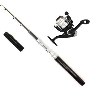 Pocket Mini 38inches Telescopic Pen Fishing Rod and Reel Combo, Portable Fishing Pole with Line Lure Hook for River Lake Reservoirs Ice Etc in Saudi Arabia