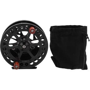 Black Fly Fishing Wheel, 110mm Diameter Reel with Transparent Sound Alarm, Ideal for Smooth Operation and Easy Maintenance in Saudi Arabia