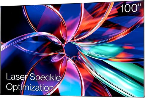 Valerion 100" PureVision Motorized Projector Screen, Laser Speckle Reduction, Auto-Sync with Projector, 4K/8K UHD Ready, 20" Adjustable Drop, Black Backing for Enhanced Contrast, Long Throw Only in Saudi Arabia