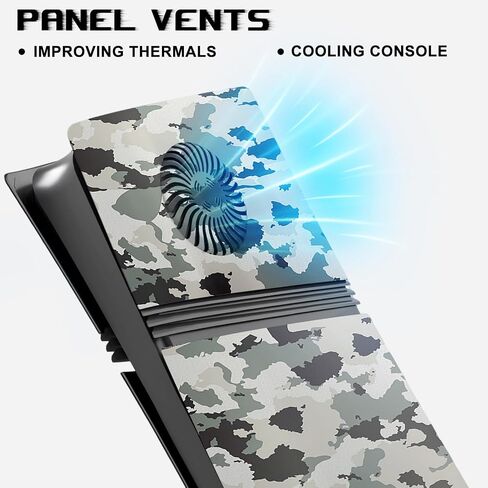 Cover Plates for PS5 Pro Digital Edition with Cooling Vent, PS5 Pro Faceplate ABS Hard Shockproof Anti-Scratch Dustproof Protective Plates, Replacement Side Shell Skin Case for PlayStation 5 Pro in Saudi Arabia