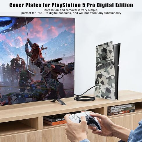 Cover Plates for PS5 Pro Digital Edition with Cooling Vent, PS5 Pro Faceplate ABS Hard Shockproof Anti-Scratch Dustproof Protective Plates, Replacement Side Shell Skin Case for PlayStation 5 Pro in Saudi Arabia