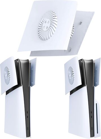 Joso Upper 2 Faceplate for PS5 Pro, Replacement Plates with Cooling Vents Compatible with PlayStation 5 Pro, Console Covers White Vented for PS5 Pro in Saudi Arabia