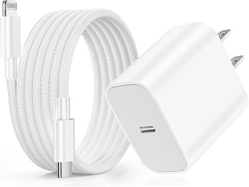 iPhone Fast Charger, Apple MFi Certified 6FT Lightning Cord 20W USB C Block in Saudi Arabia